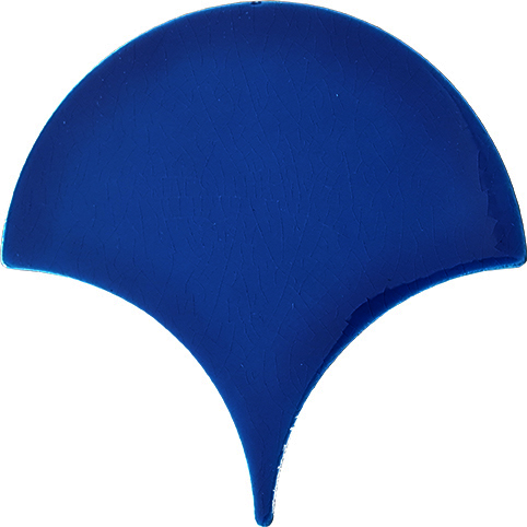 17x17 cm Kobalt Balık Pulu Çini Seramik