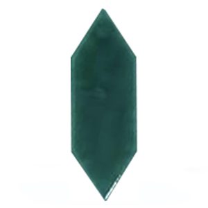 05X15 Cm Düz Yaprak Desen Yeşil Çini Karo