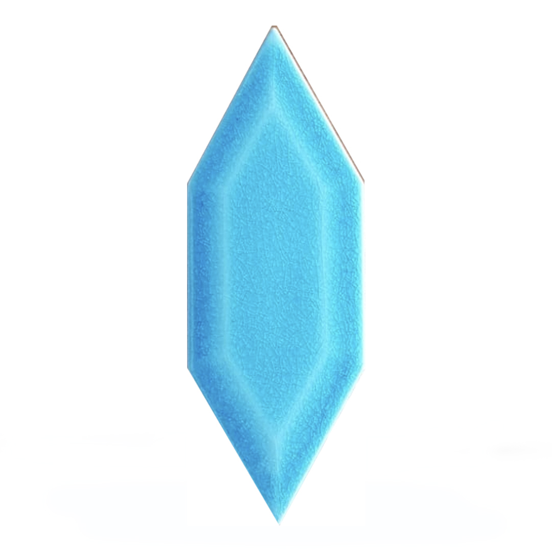 05X15 Cm Metro Yaprak Desen Turkuaz Çini