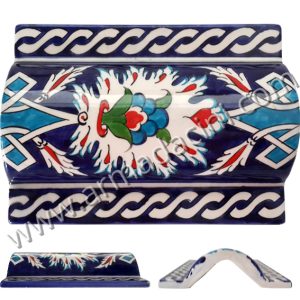 14x20 El Dekoru Cini Desenli Sutunce Kırmızılı