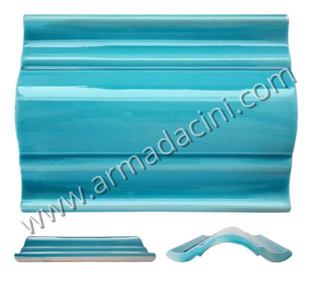 14x20 Turkuaz Dıs Bukey Seramik Sutunce