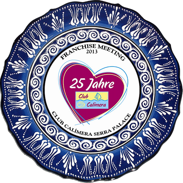 30 cm Mavi Beyaz Lale Desenli Kabartma Çini Tabak