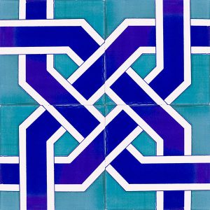 20x20 Cm Ac 15 Zincir Geçme Desenli Çini