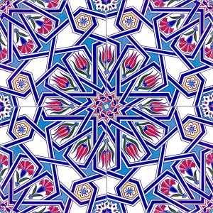 20x20 Cm Ac 17 Geometrik Desenli Çini Karo