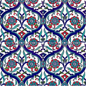 20x20 Cm Ac 56 İznik Desenli Kütahya Çini