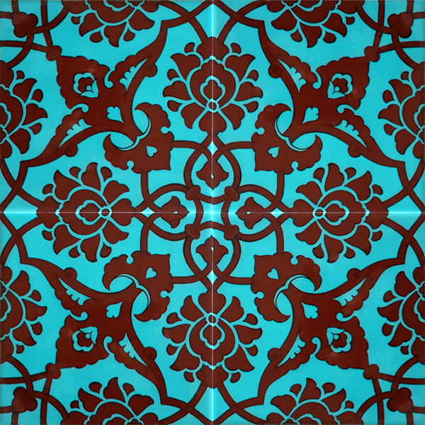 SP-83 Turkuaz Kahve çinili Türk Hamamı Ornegi - Görsel 2