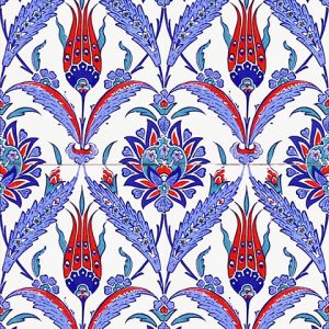 20x25 Cm Ac 1002 Kırmızı Laleli Çini Karo