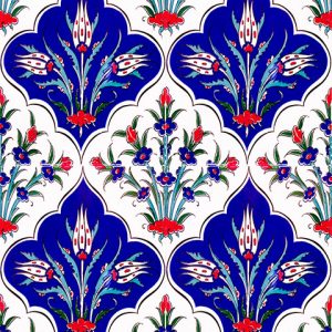 20x25 Cm Ac 1045 İznik Laleli Çini Karo