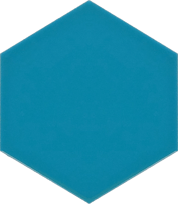 21x23 AL-15 Turkuaz Altıgen Çini Seramik Karo