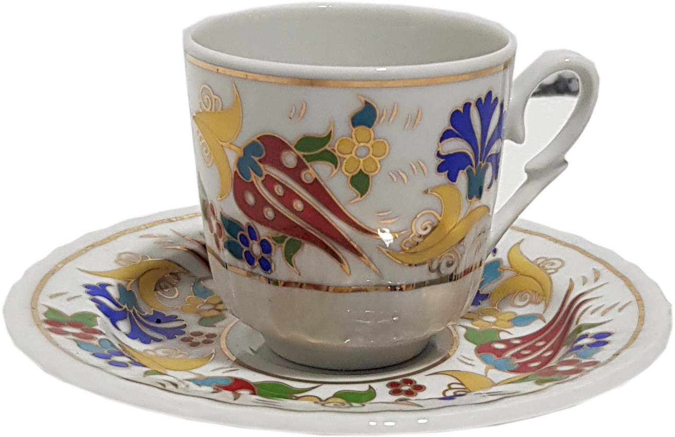 6 lı Fincan Takımı Ar 648 Lale Desenli