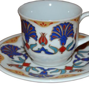 6 lı Fincan Takımı Ar 650 Karanfil Desenli