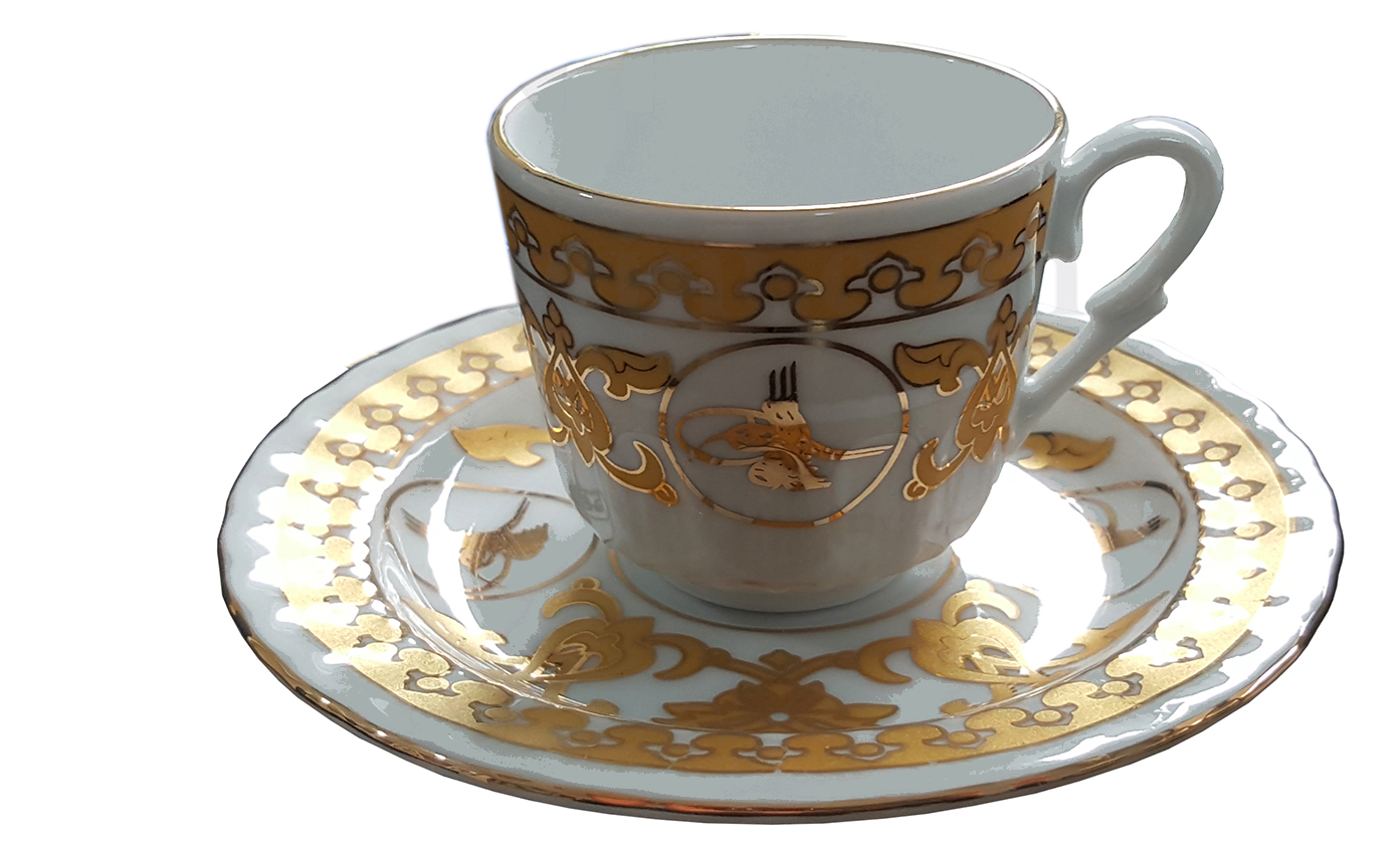 6 lı Fincan Takımı Ar 675 Tuğra Desenli