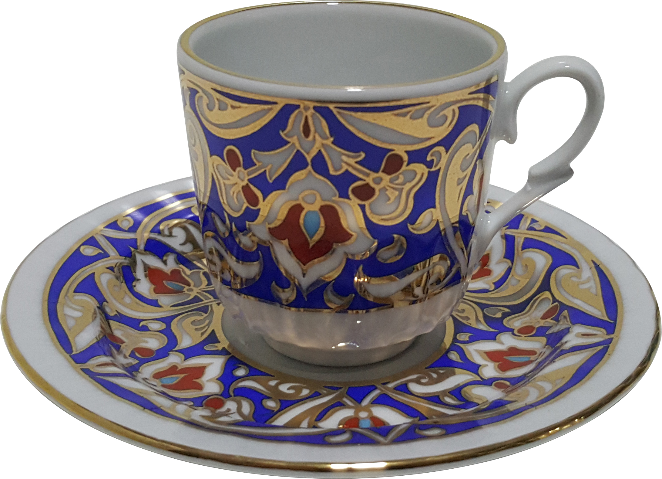 Armada çini Ar 709 Lacivert Lale Altın Yaldızlı 6 lı Fincan Takımı