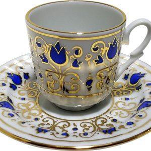 Armada çini Ar 684 Kobalt Lale Altın Yaldızlı 6 lı Fincan Takımı