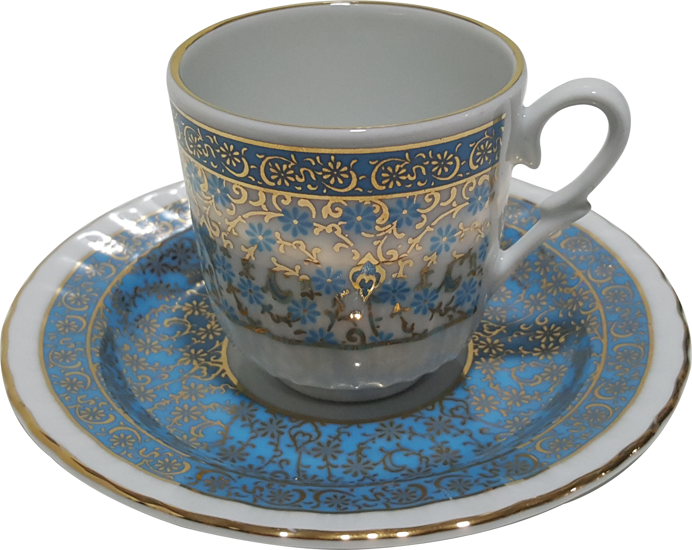 Armada çini Ar 685 Mavi Haliç Altın Yaldızlı 6 lı Fincan Takımı