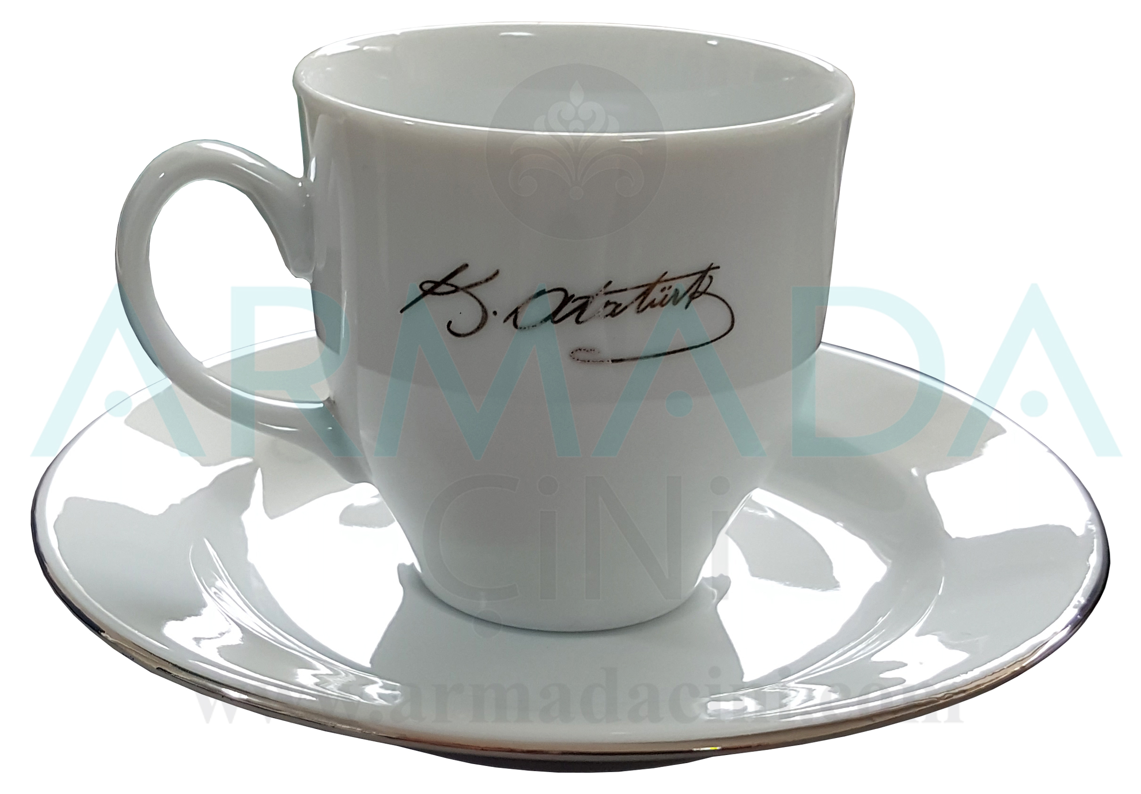 6 lı Fincan Takımı Ar 665 Atatürk Resimli