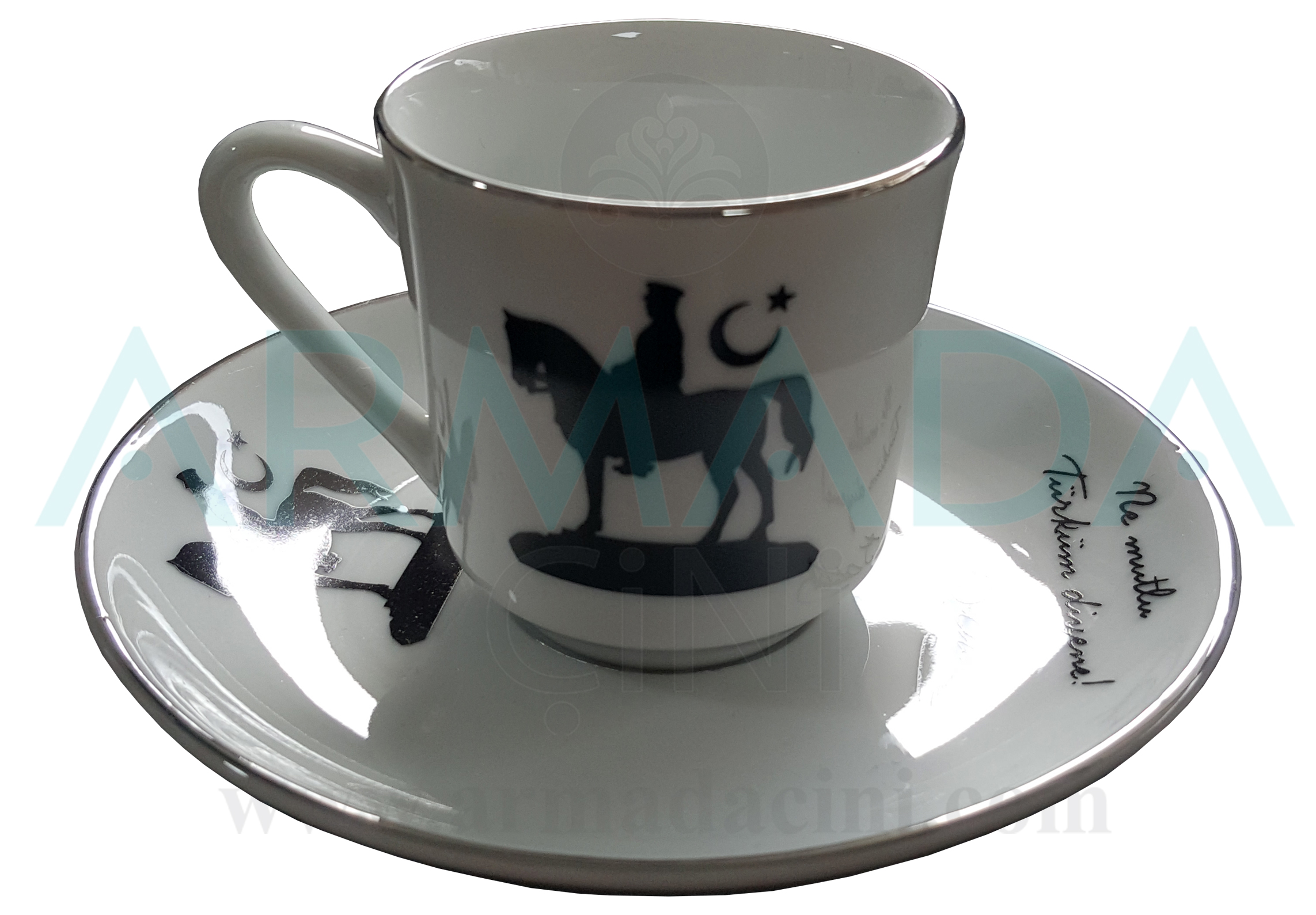 6 lı Fincan Takımı Ar 670 Atatürk Resimli