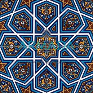 20x20 Cm SP 48 Selçuklu Desenli Çini Karo