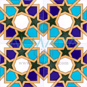 20x20 cm SP 99 Geometrik Tunus desen çini