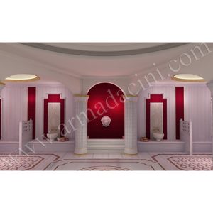 Türk Hamamı Tasarımı SP-103 Çini Karo Kırmızı İznik Çini