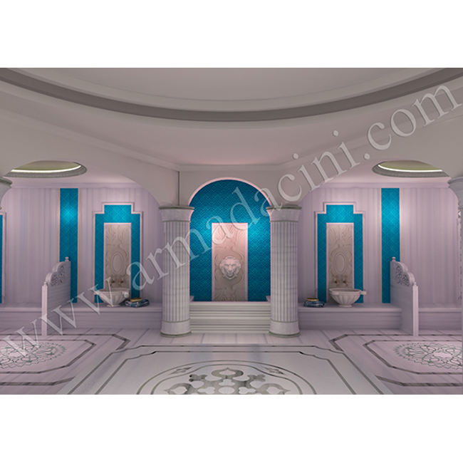 Türk Hamam Tasarımı 3D Rölyefli Karo Modeli