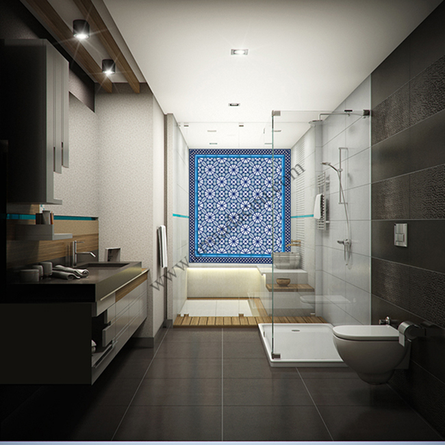 Vılla Ozel Banyo Dekorasyon Duvar Kaplaması AC-3-A  Cını Karo