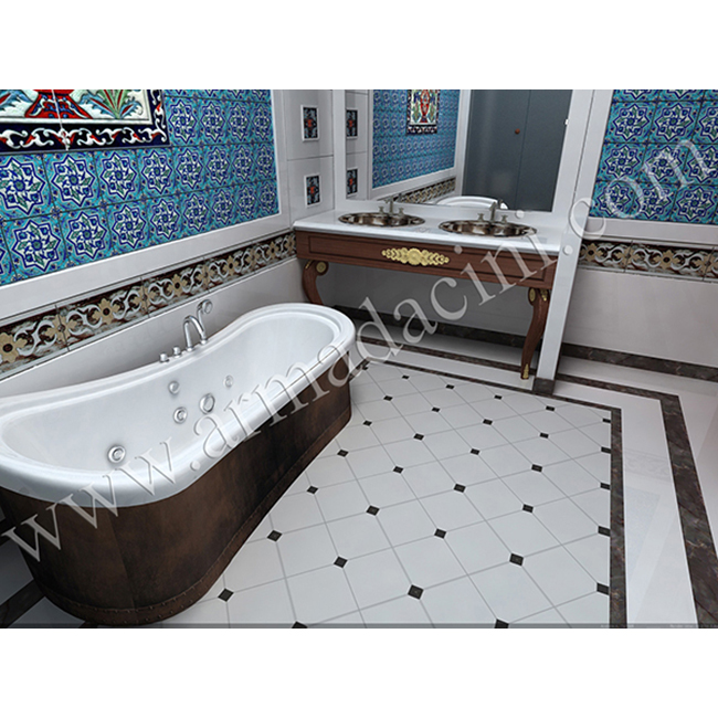 Vılla Banyo Tasarımı El isi Kütahya Cını Dekorasyonu - Görsel 2