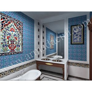 Vılla Banyo Tasarımı El isi Kütahya Cını Dekorasyonu