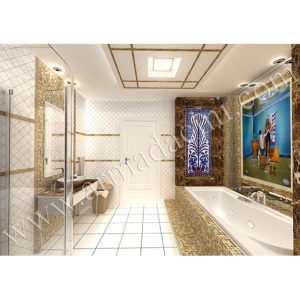 Saray Banyo Dekorasyonu El Dekoru Iznık Cını Calısması