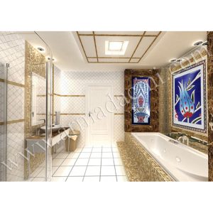 Saray Banyo Dekorasyonu El Dekoru İznik Çini Çalışması