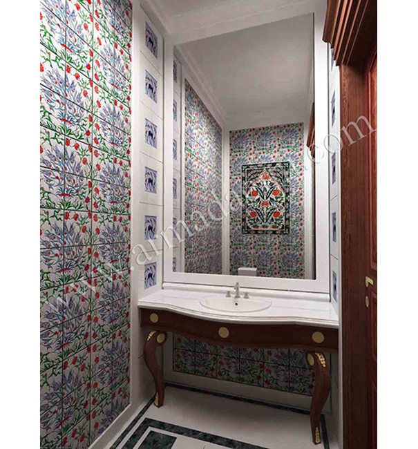 Villa Banyo Tasarımı El isi Cini Dekorasyonu