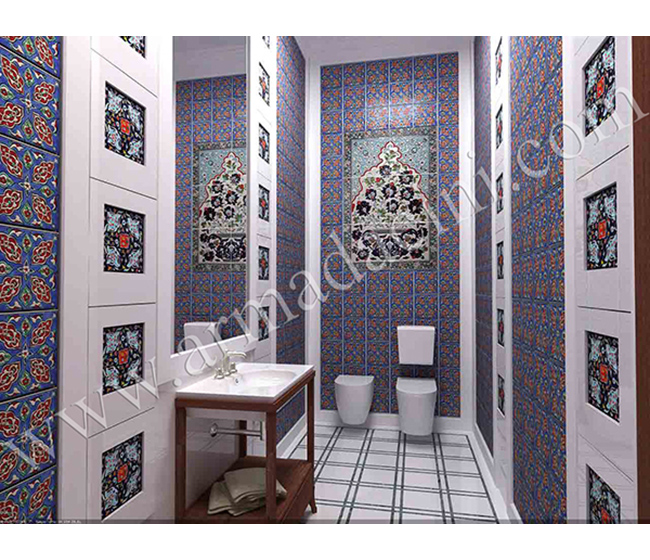 Villa Özel Tasarım Lavobo-2 Kütahya Çini Dekorasyon