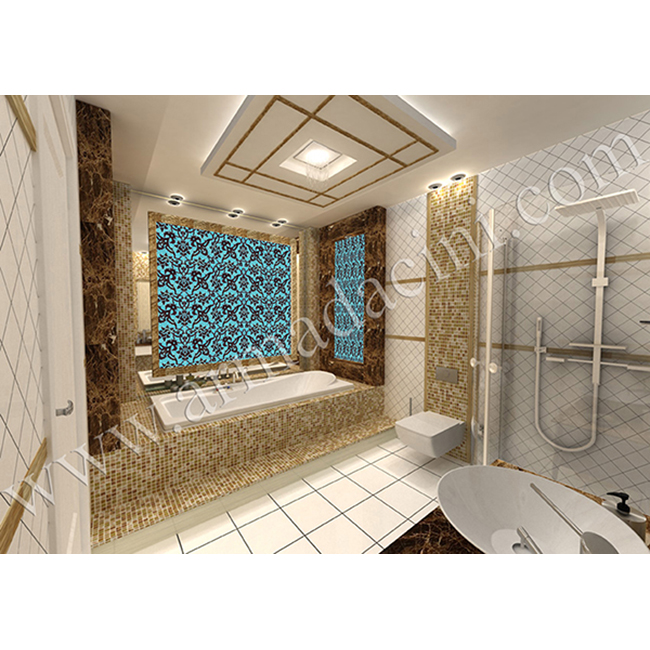 Otel Özel Banyo SP-83-C Çini Karo Rumi-Turkuaz-K.rengi