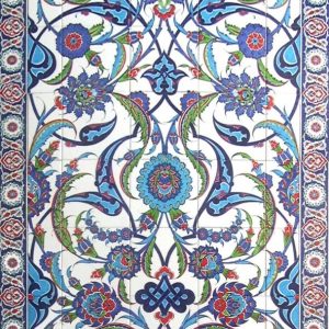 100x200 Cm ED 661 Osmanlı Bahar dalı Desenli El dekoru Çini Pano