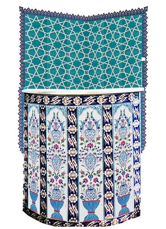 120X160 Yuvarlak Selvili Köşe Kürsü
