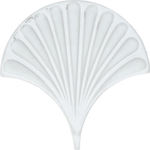 17x17 cm Beyaz İstiridye Balık Pulu Seramik