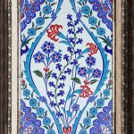 25x40 Cm SP 418 Göbekli Kütahya İznik Çini Seramik Karo