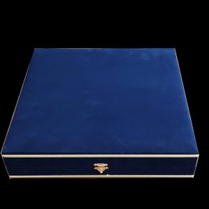 30 cm Tabak kadife Kutusu Lacivert
