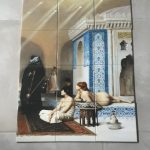 60x80 Osmanlı Türk Hamamı Nargileci Digital Baskı