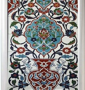 80x180 Çiçek desenli Zeminsiz Türk Hamamı Dijital Baskı Pano